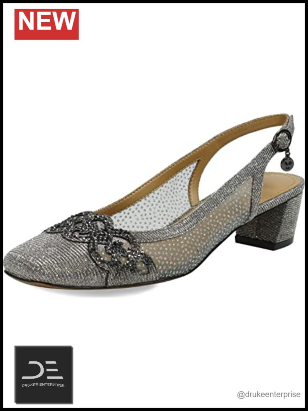 J Renee Faleece Pump Slingback Block Heel Women's Shoes